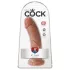 King Cock - дилдо 20 см - тъмен натурален цвят