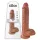King Cock 10 голям дилдо с тестиси (25 cm, кафяв)