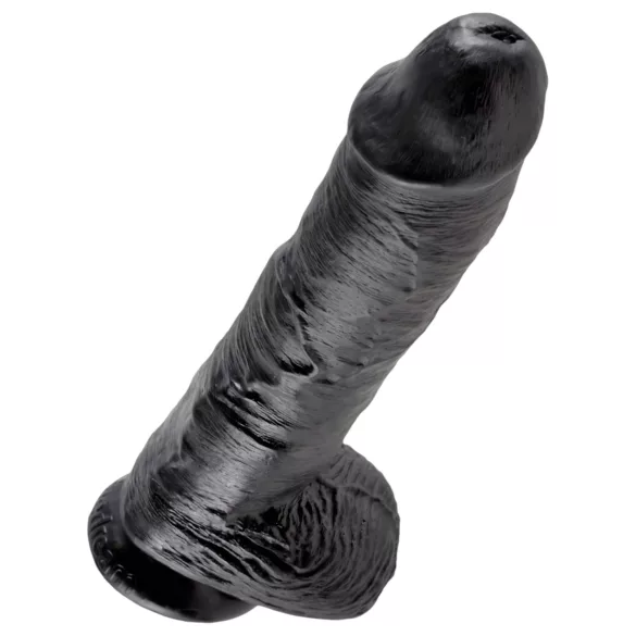 King Cock - дилдо с тестиси - 25 см - черен