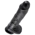 King Cock - дилдо с тестиси - 25 см - черен