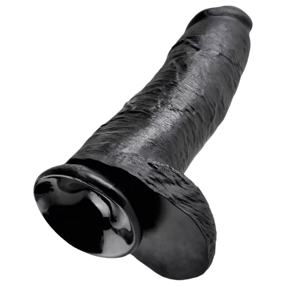 King Cock - дилдо с тестиси - голям - 30 см - черен