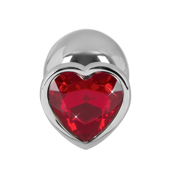 You2Toys - Diamond - 159g алуминиев анален вибратор (сребристо-червен)