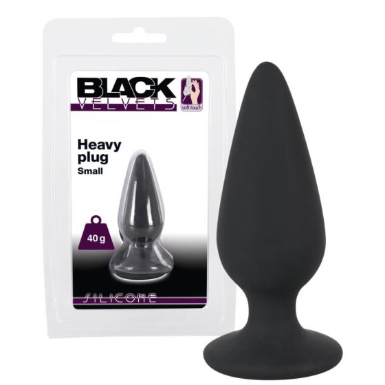Black Velvet Heavy - 40g анален вибратор (черен)