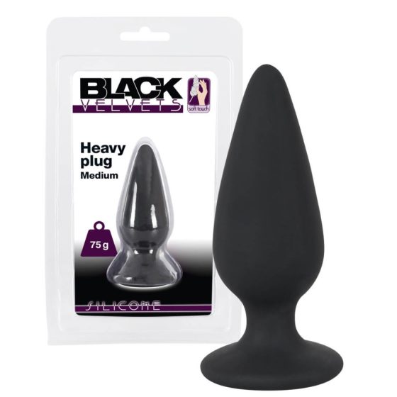 Black Velvet Heavy - 75g анален вибратор (черен)