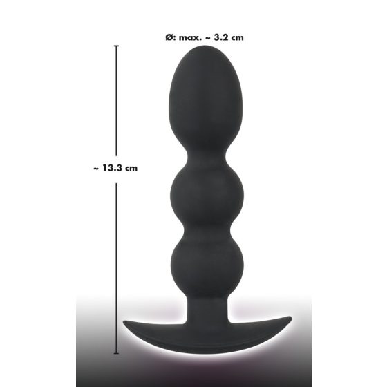 Black Velvet Heavy - 145g сферичен анален вибратор (черен)