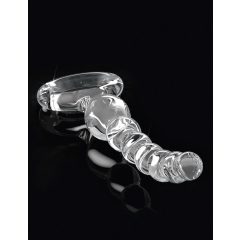   Icicles No. 67 - сферичен стъклен вибратор с пръстен за зъби (полупрозрачен)