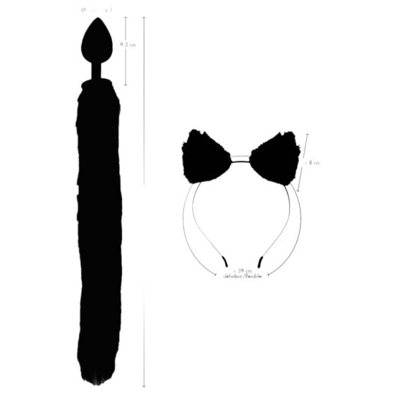 Bad Kitty - Комплект анални дилда - черни (2 броя)