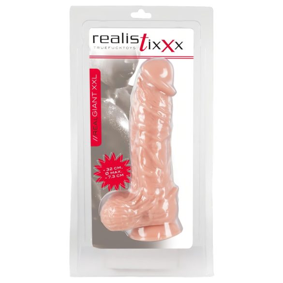 realistixxx Giant XXL - реалистично дилдо (32см) - естествен цвят