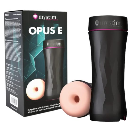 mystim Opus E Donut - електрически мастурбатор (естествено черен)