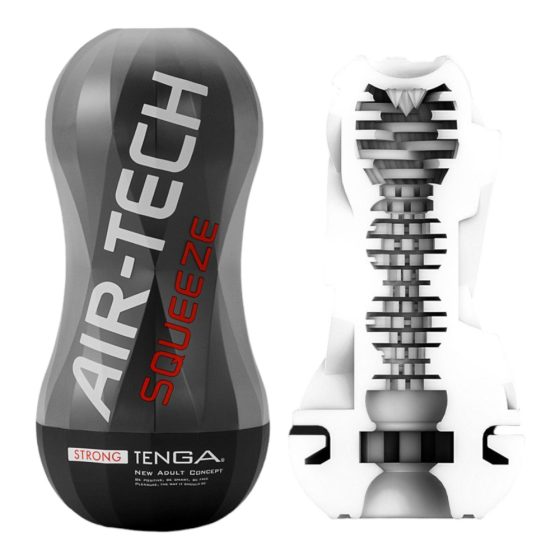 TENGA Air-Tech Squeeze Strong - мастурбатор с всмукване (черен)