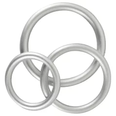   You2Toys Metallic - комплект силиконови пенис рингове (3 броя)