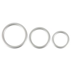   You2Toys Metallic - комплект силиконови пръстени за пенис (3бр.)