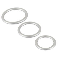   You2Toys Metallic - комплект силиконови пръстени за пенис (3бр.)