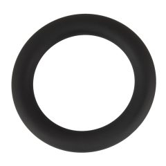   Black Velvet - силиконов пенис пръстен (черен) - 5 см