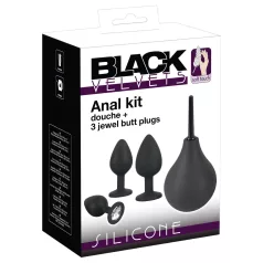   Black Velvets - анален плъг комплект (4 части, черен)