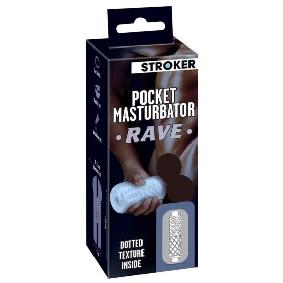 STROKER Rave - фалшив мастурбатор за путка (полупрозрачен)