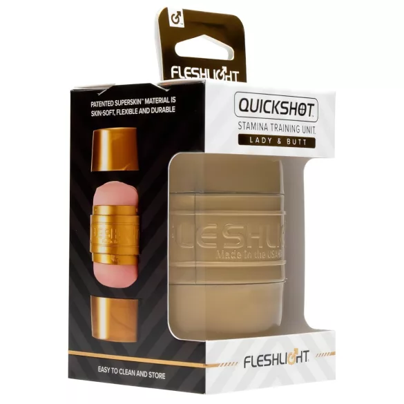 Fleshlight - мастурбатор за тренировка на издръжливост - вагина и анал - розов