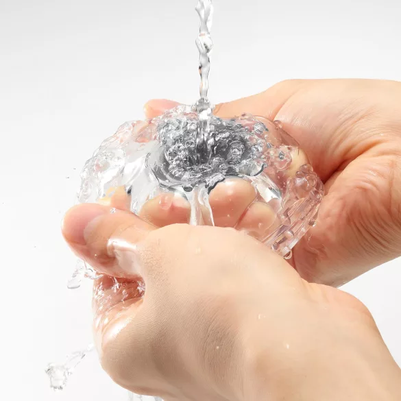 TENGA Aero - мъжки мастурбатор с вакуум - бяло/сребристо