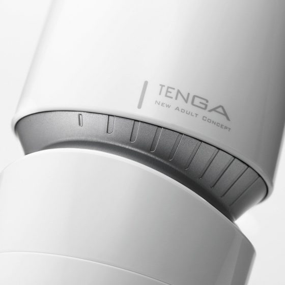 TENGA Aero - мастурбатор за уста със супер засмукване (бяло-сребрист)