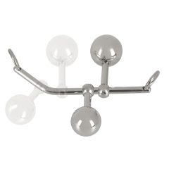  You2Toys Bondage Plugs - метални разширяващи се топчета (149g) - сребристи