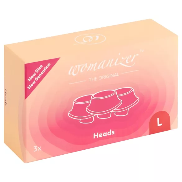 Womanizer - резервен вакуум накрайник комплект - голям - червен (3 броя)