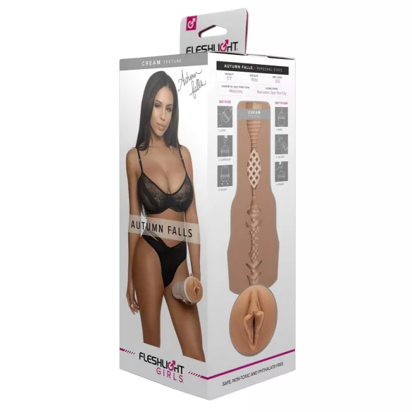Fleshlight Autumn Falls Cream - вагина с реалистично усещане - натурален цвят