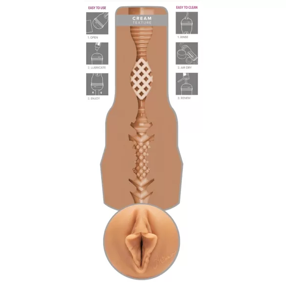 Fleshlight Autumn Falls Cream - вагина с реалистично усещане - натурален цвят