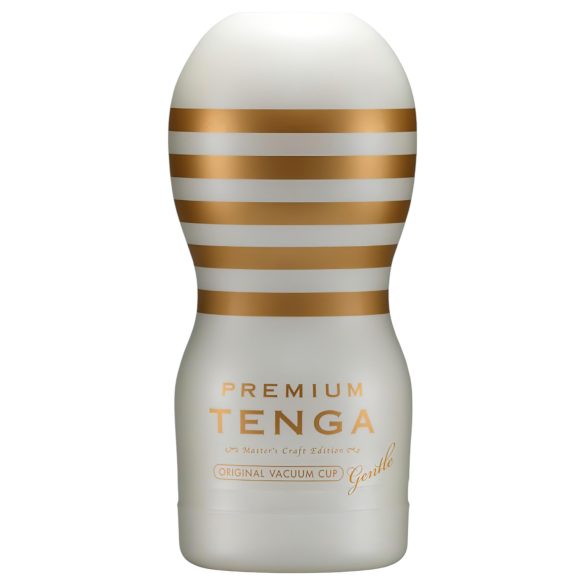 TENGA Premium Gentle - еднократен мастурбатор (бял)