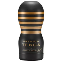   TENGA Premium Strong - еднократен мастурбатор - черен
