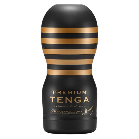 TENGA Premium Strong - мастурбатор за еднократна употреба (черен)