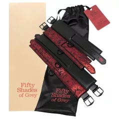   Fifty Shades of Grey - комплект белезници - черно-червен