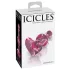 Icicles No. 75 - стъклен анален плъг сърце - розов