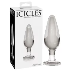   Icicles No. 26 - конусовидна стъклена анална тапа (прозрачна)