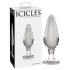 Icicles No. 26 - конусовидна стъклена анална тапа (прозрачна)