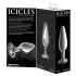 Icicles No. 26 - конусовидна стъклена анална тапа (прозрачна)