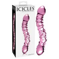   Icicles No. 55 - стъклено дилдо с два края - G-точка - розово