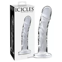   Icicles No. 62 - стъклено дилдо с форма на пенис - прозрачно