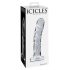 Icicles No. 62 - стъклено дилдо с форма на пенис (прозрачно)