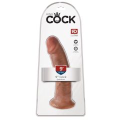   King Cock 9 - дилдо със скоба (23 см) - тъмно естествено