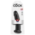 King Cock - дилдо с вакуумна основа - 23 см - черен