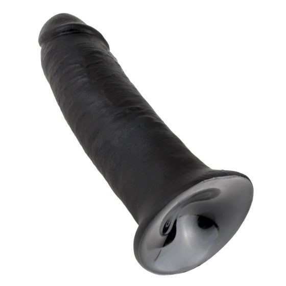 King Cock 10 - голям вибратор с щипка (25 см) - черен
