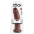 King Cock - дилдо с голяма вакуумна основа - 25см - кафяв