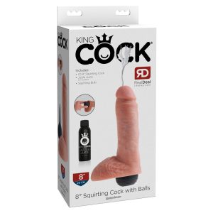 King Cock 8 - реалистичен дилдо за пръскане (20 см) - естествен