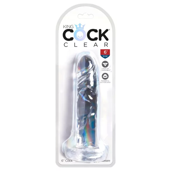 King Cock Clear 6 - дилдо с вендуза (17,8 cm)