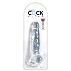   King Cock Clear 8 - вибратор за тестисите (20 см)