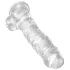 King Cock Clear 8 - дилдо с тестиси и вакуум основа - 20 см