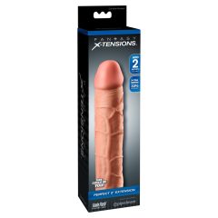   X-TENSION Perfect 2 - реалистична обвивка за пенис (20,3 см) - естествена