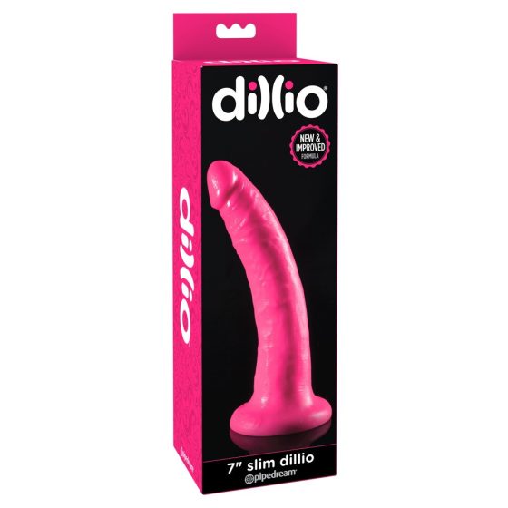 Dillio 7 - пристягащ се, реалистичен вибратор (18 см) - розов