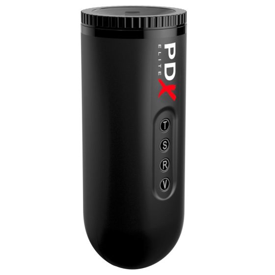 PDX Moto Blower - смукателен вибриращ мастурбатор (черен)