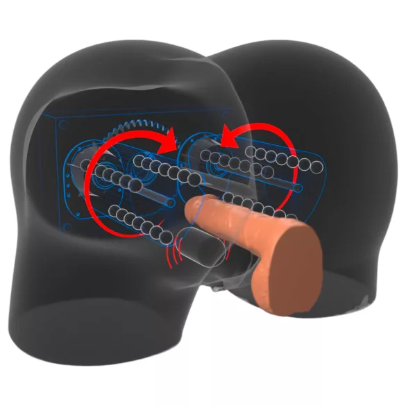 PDX Elite Milk Me Silly - вибриращ торс мастурбатор (натурален)